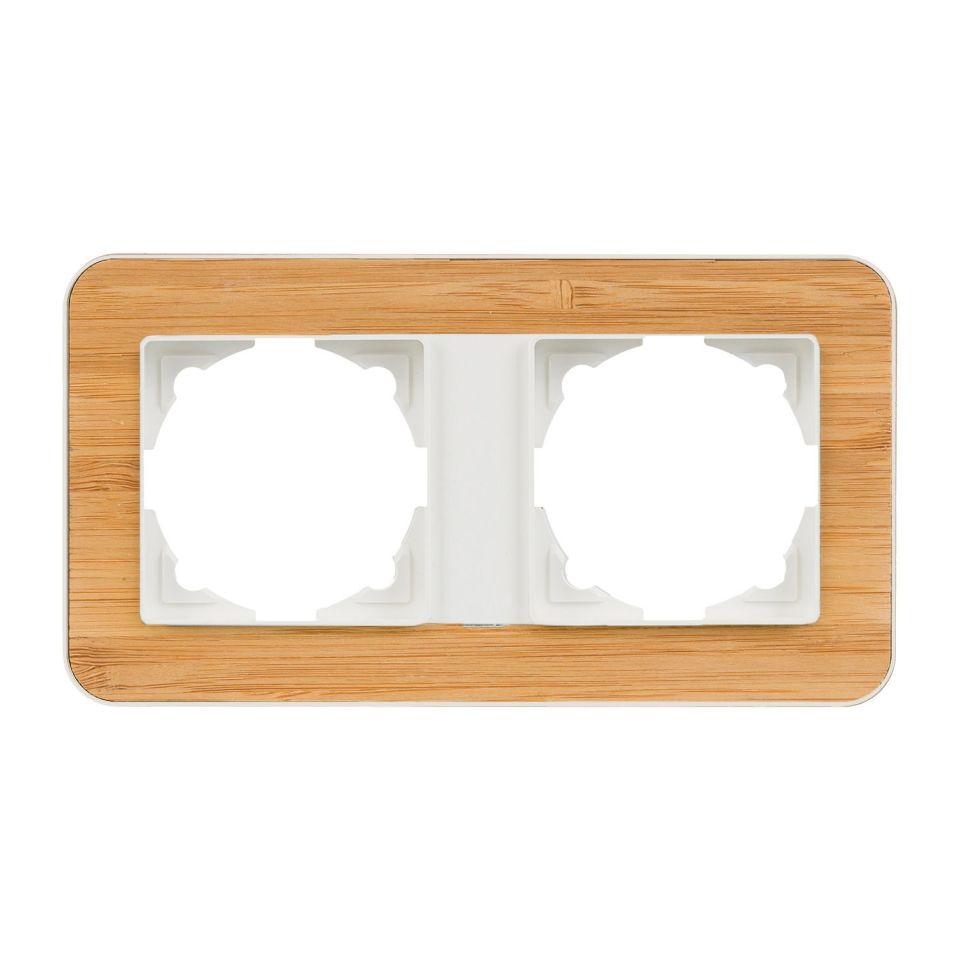 Günsan Radius Fildişi Beyazı & Natural Bamboo İkili Çerçeve