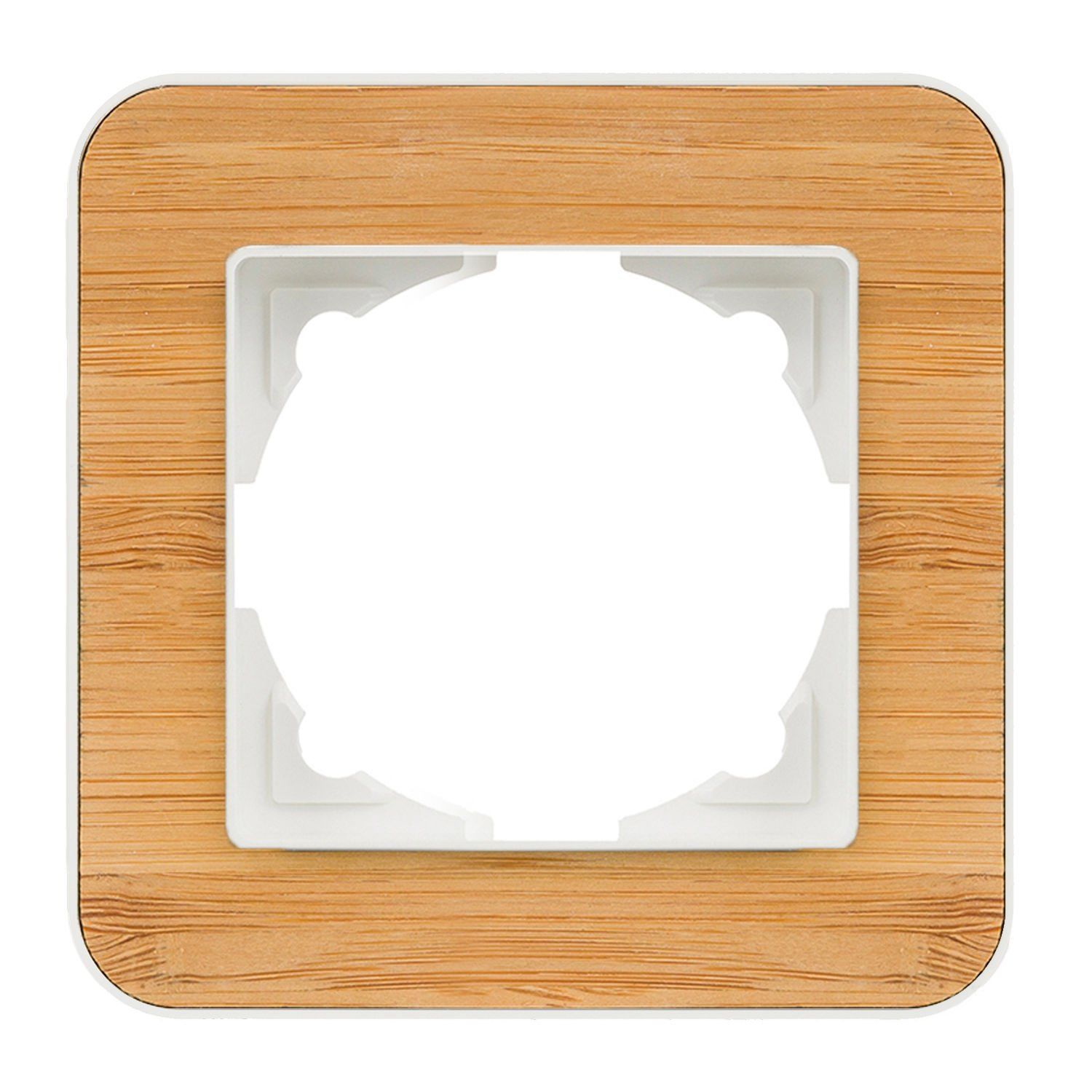 Günsan Radius Fildişi Beyazı & Natural Bamboo Tekli Çerçeve