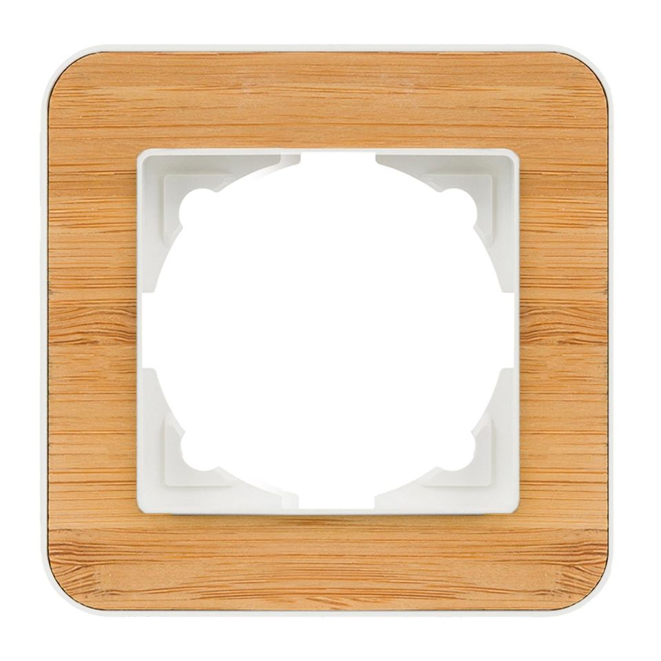 Günsan Radius Fildişi Beyazı & Natural Bamboo Tekli Çerçeve