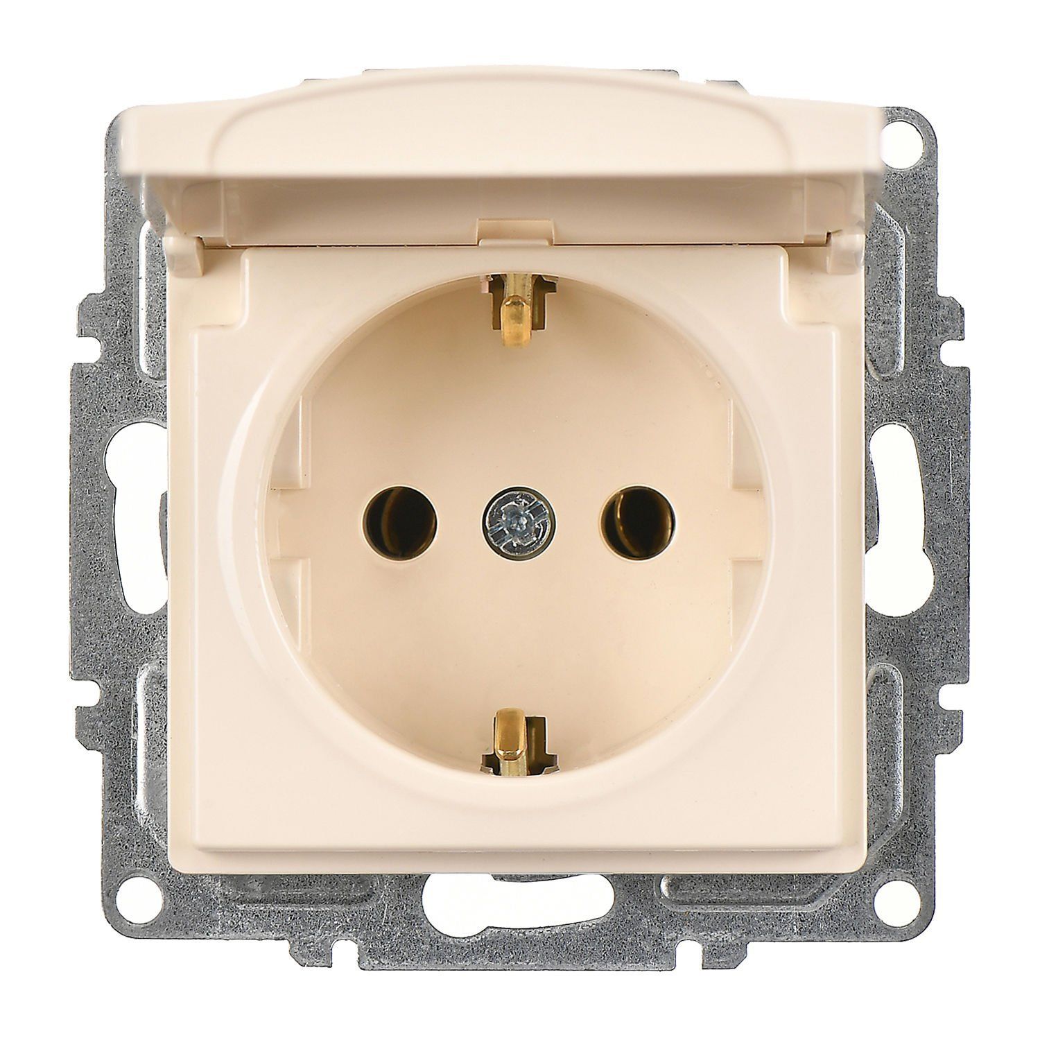 Günsan Visage Krem Çocuk Korumalı Topraklı Priz - 16A 250V - Klipsli