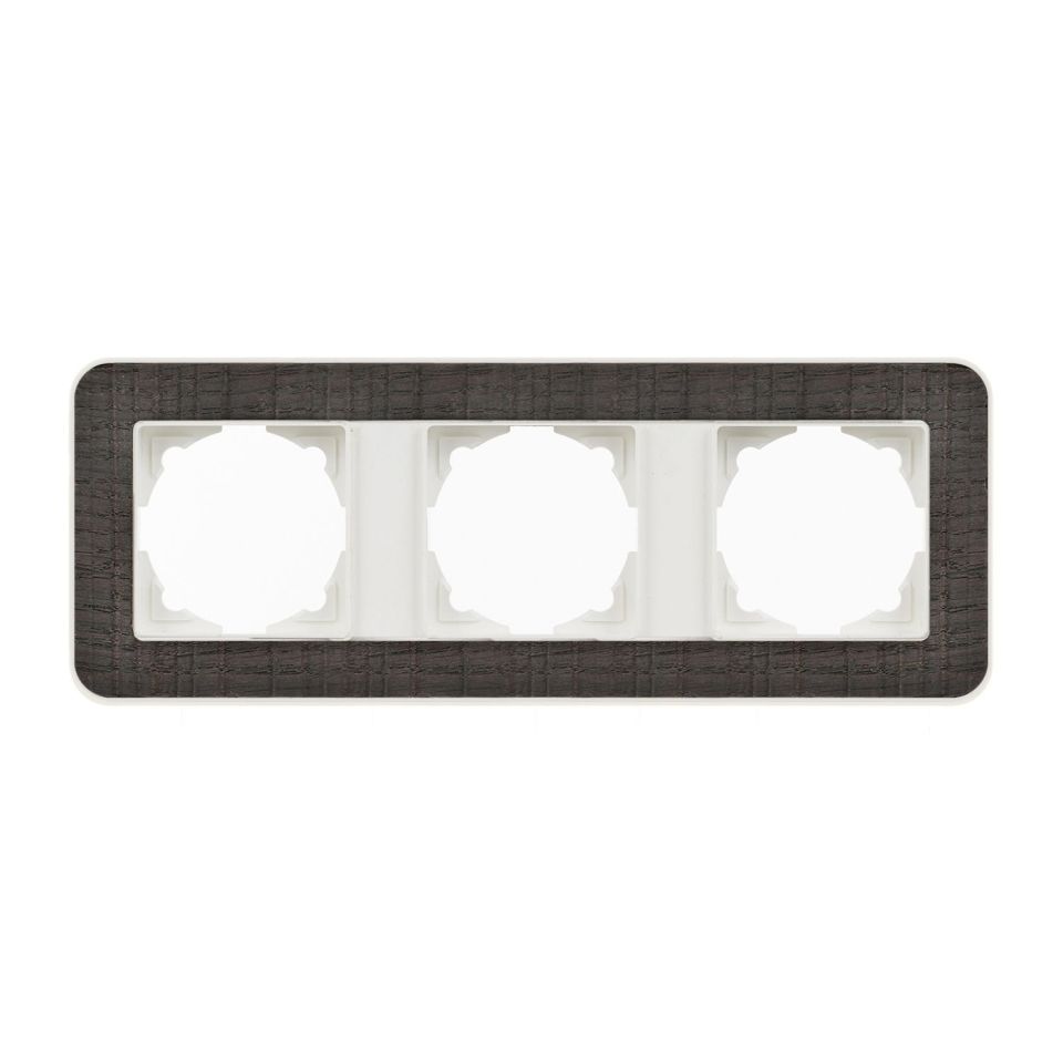 Günsan Radius Fildişi Beyazı & Natural Oak Üçlü Çerçeve