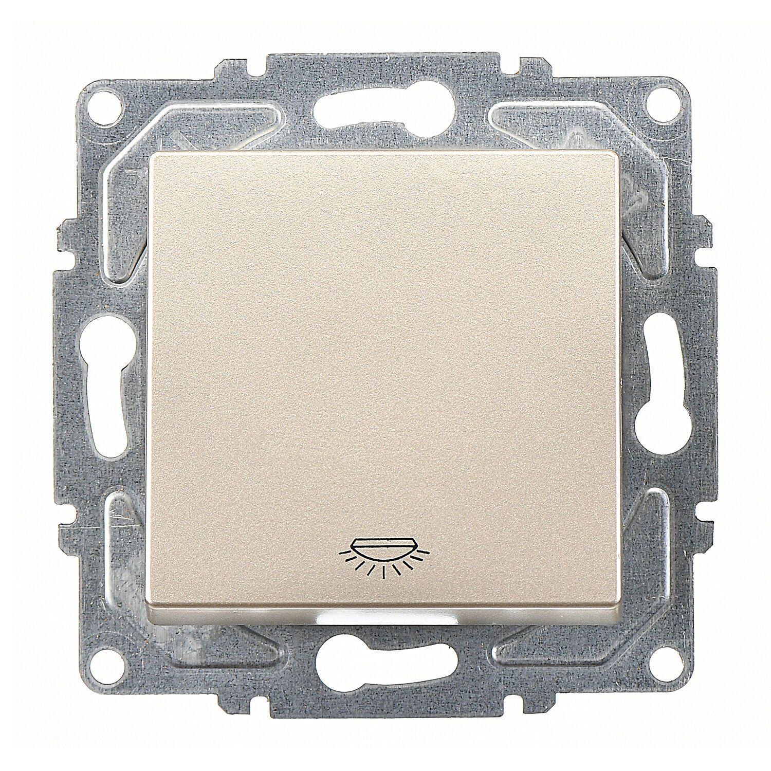 Günsan Eqona Metalik Bej Klipsli Liht Anahtar 10AX 250V