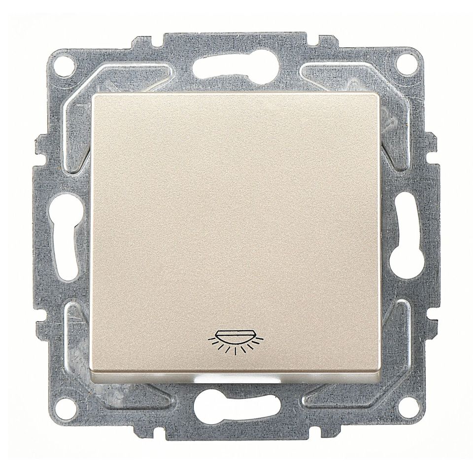 Günsan Eqona Metalik Bej Klipsli Liht Anahtar 10AX 250V