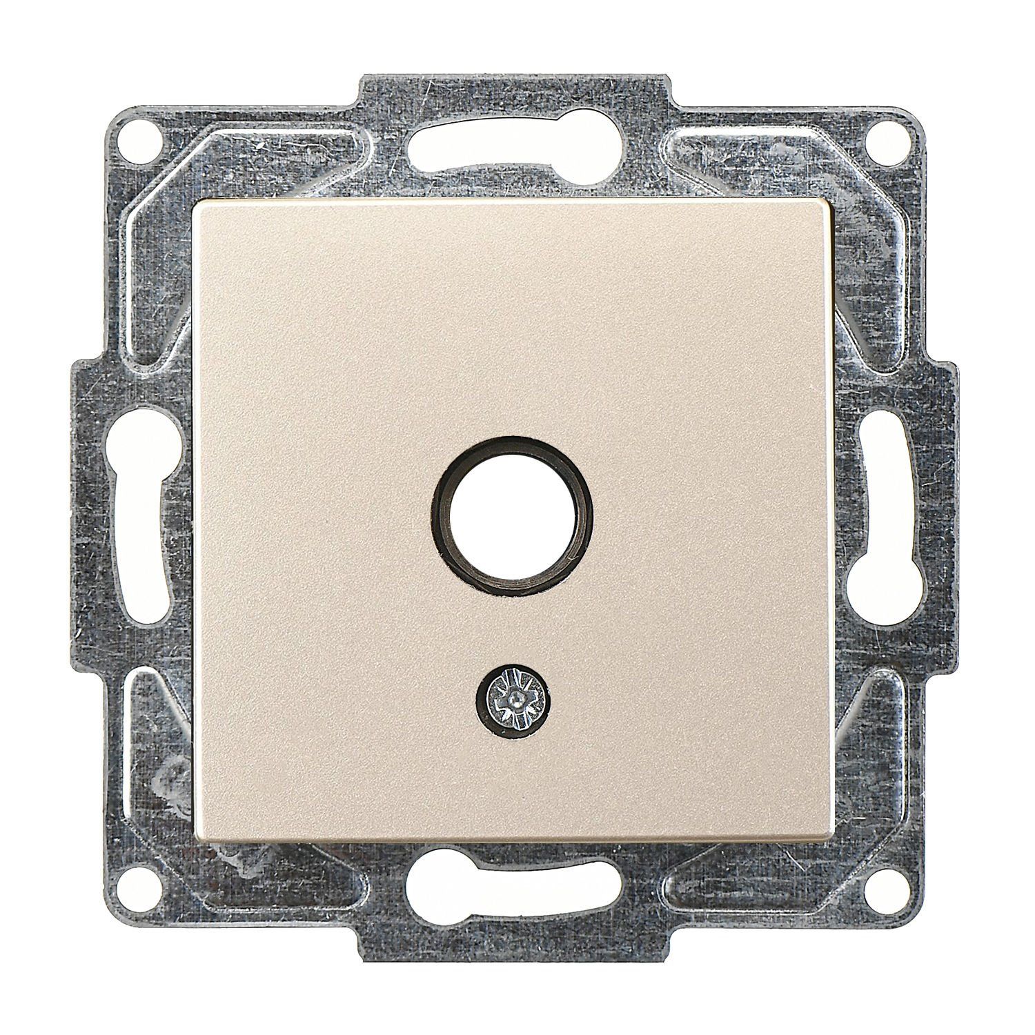 Günsan Eqona Metalik Bej Vidalı Mikrofon Prizi