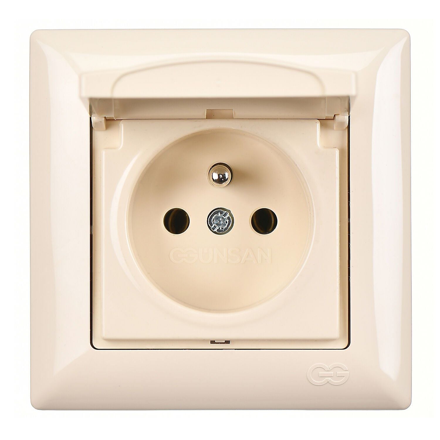 Günsan Visage Kapaklı UPS Priz (klipsli) Krem