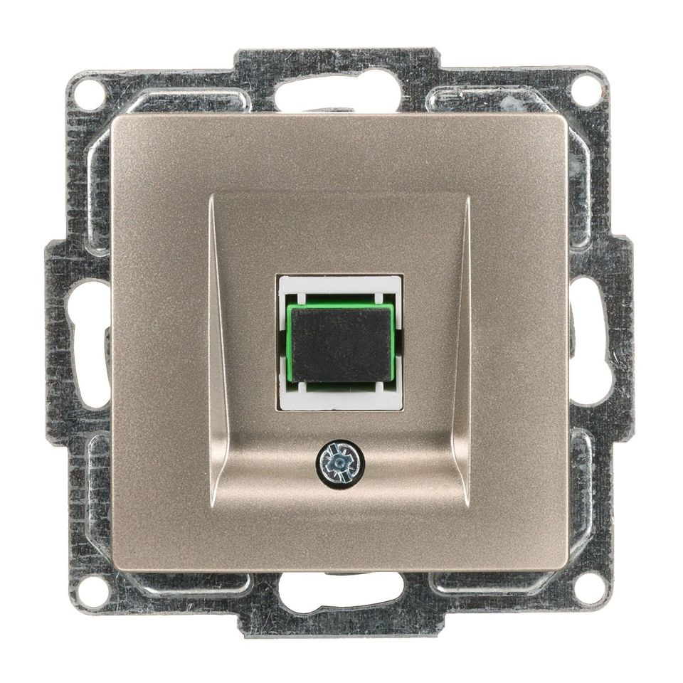 Günsan Eqona Metalik Bej Vidalı Fiber Optik Data Prizi