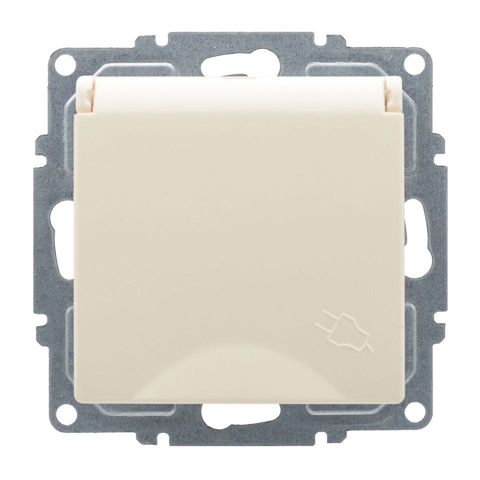 Günsan Visage Çocuk Korumalı Kapaklı UPS Priz (klipsli) Krem