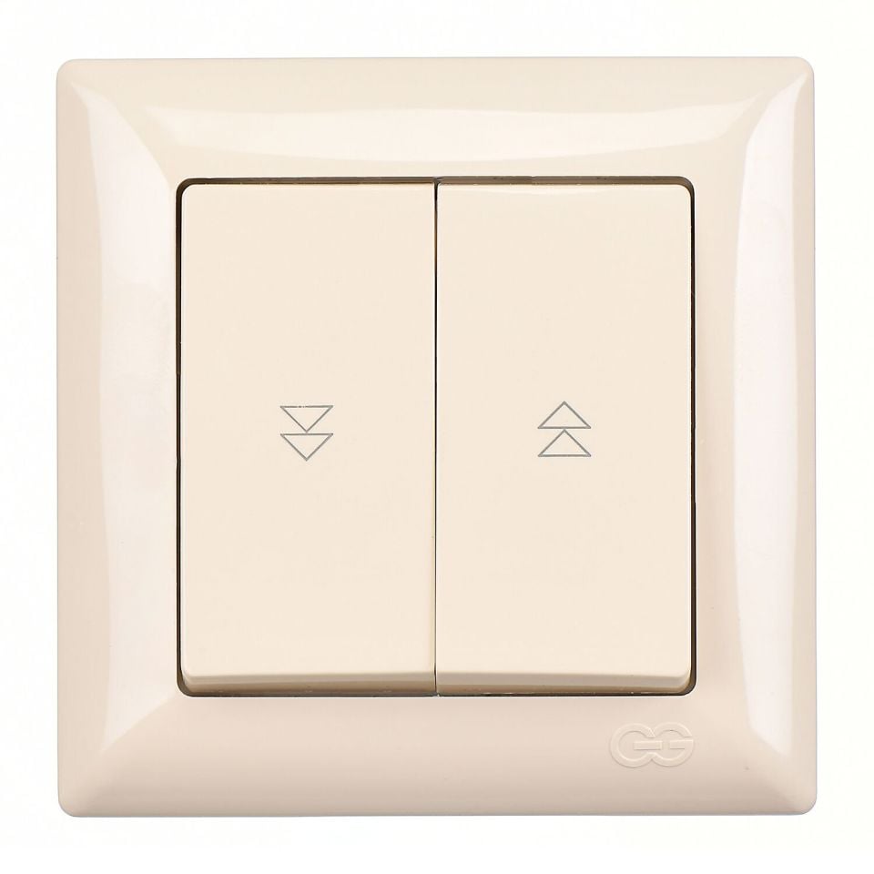 Günsan Visage Jaluzi Kumanda Anahtarı (İki Düğmeli) (klipsli) Krem