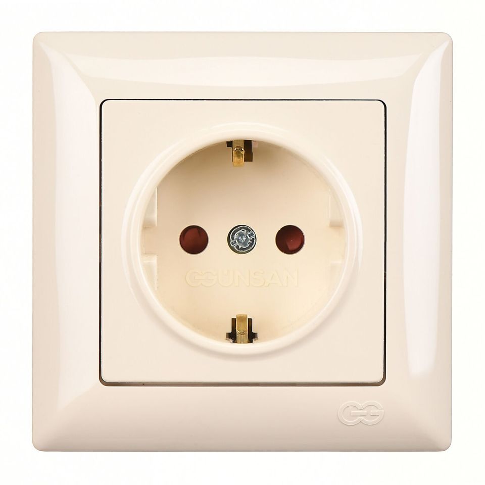 Günsan Visage Çocuk Korumalı Topraklı Priz (klipsli) Krem