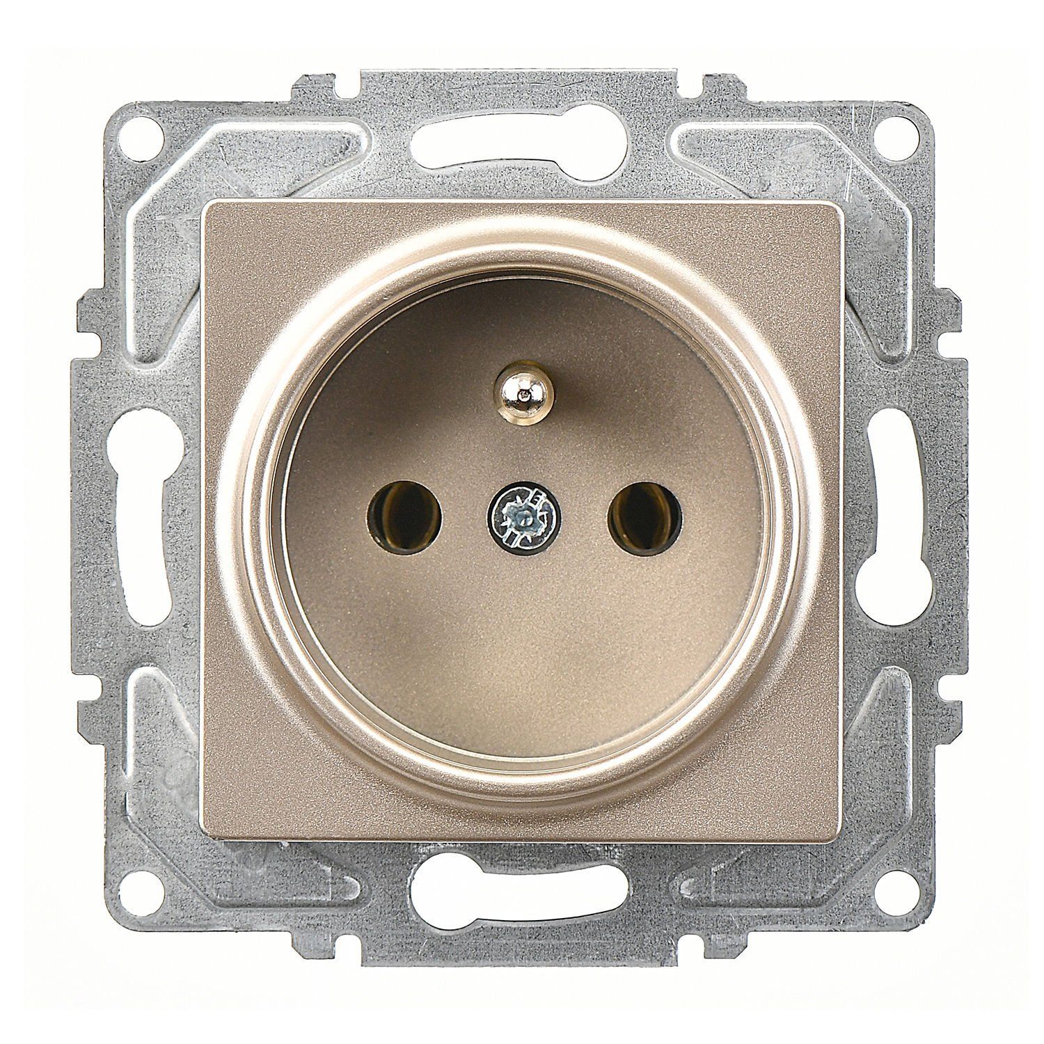 Günsan Eqona Metalik Bej UPS Priz - 16A 250V - Vidalı