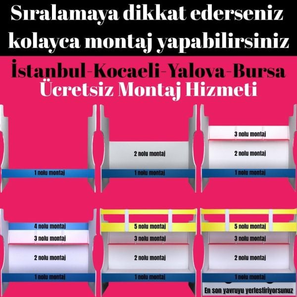 Yavrulu Ranza % 100 MDF Merdivenleri Çekmeceli