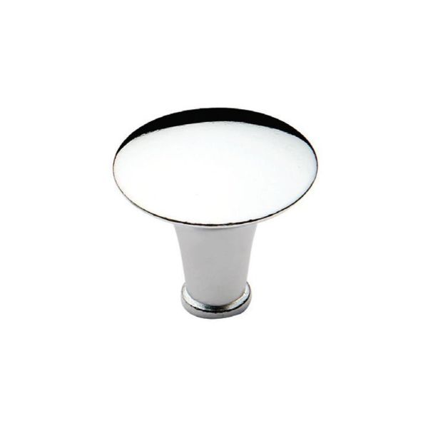 Düz Düğme Kulp Krom