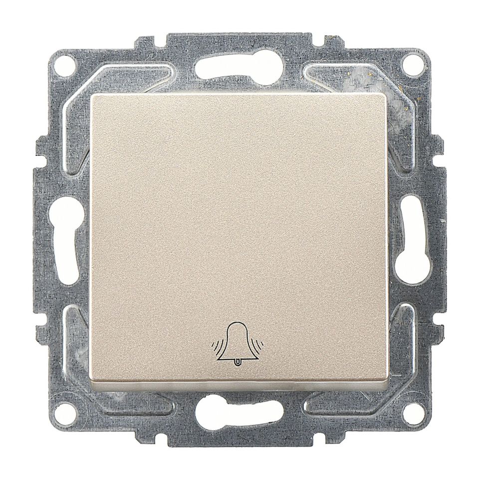 Günsan Eqona Metalik Bej Vidalı Zil Butonu - 10AX 250V