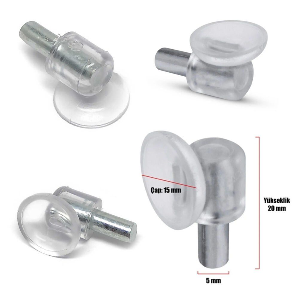 Pvc Vantuzlu Raf Pimi 5 mm Naturel  20 Adet