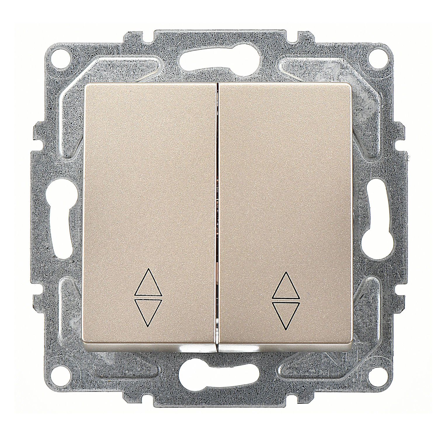 Günsan Eqona Metalik Bej Vidalı Komütatör Vavien Anahtar 10AX 250V