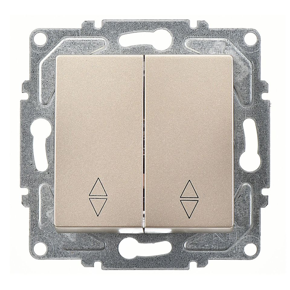 Günsan Eqona Metalik Bej Vidalı Komütatör Vavien Anahtar 10AX 250V
