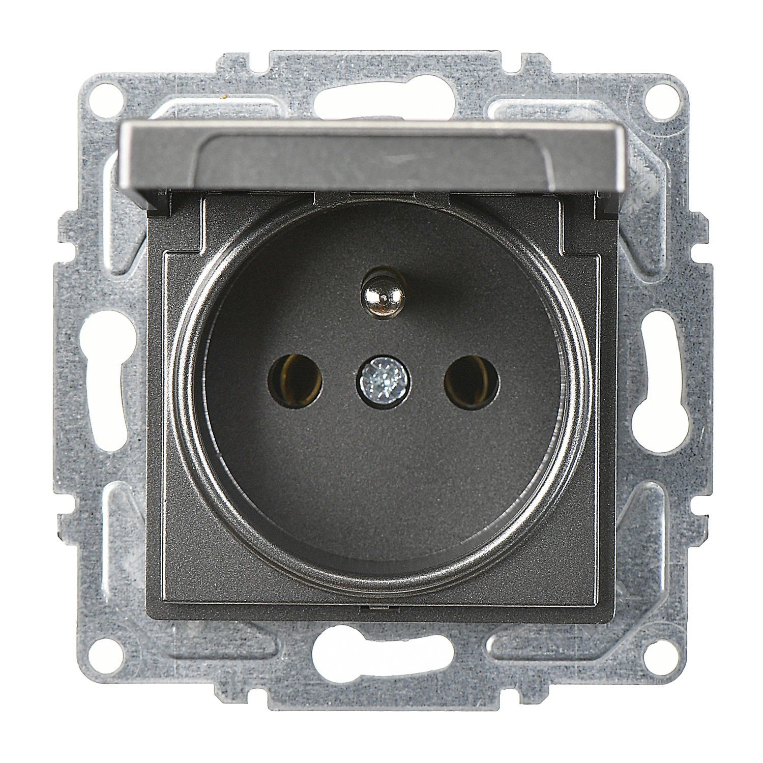 Günsan Eqona Füme Kapaklı UPS Priz - Klipsli