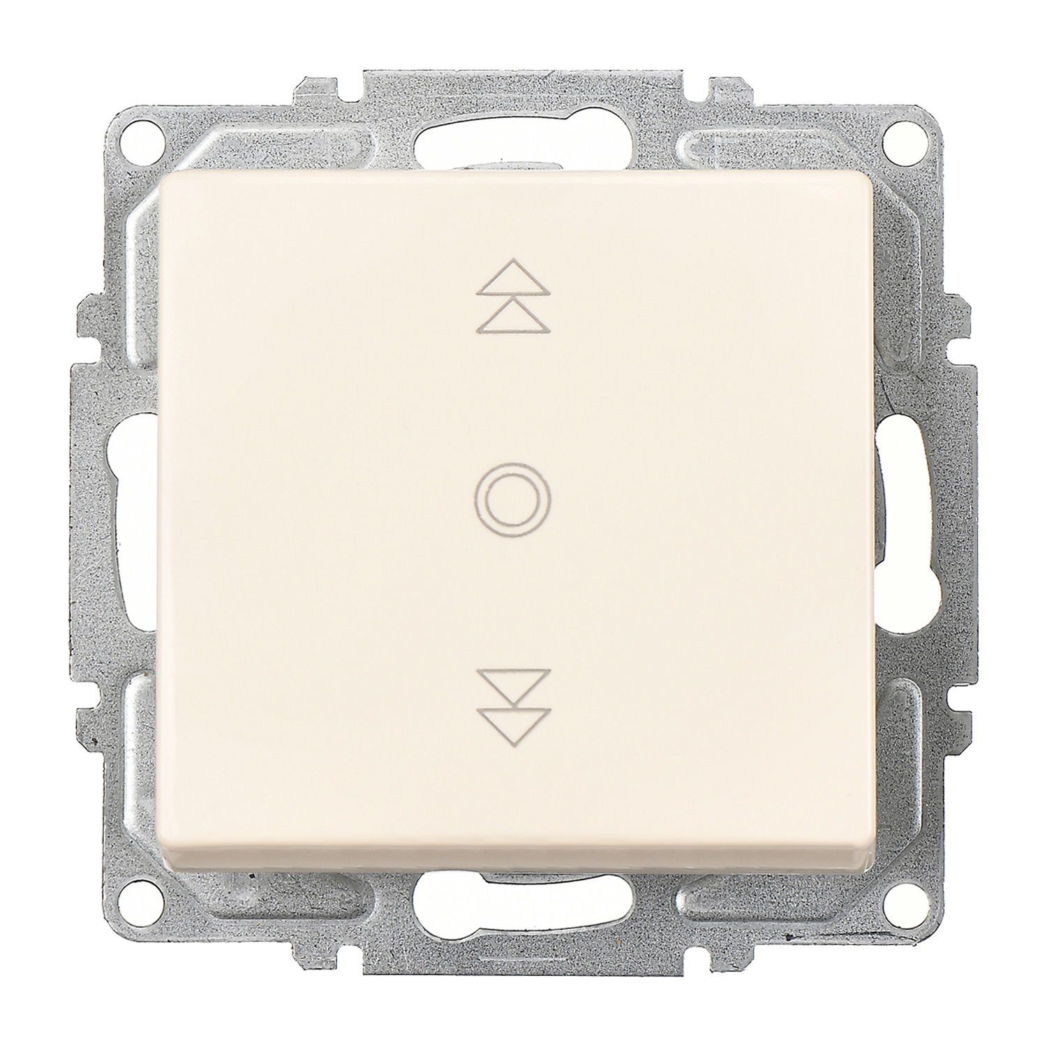 Günsan Visage Krem Vidalı Jaluzi Kumanda Anahtarı - Tek Düğmeli 10AX 250V