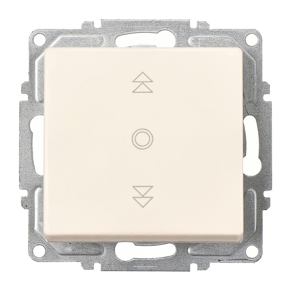 Günsan Visage Krem Vidalı Jaluzi Kumanda Anahtarı - Tek Düğmeli 10AX 250V