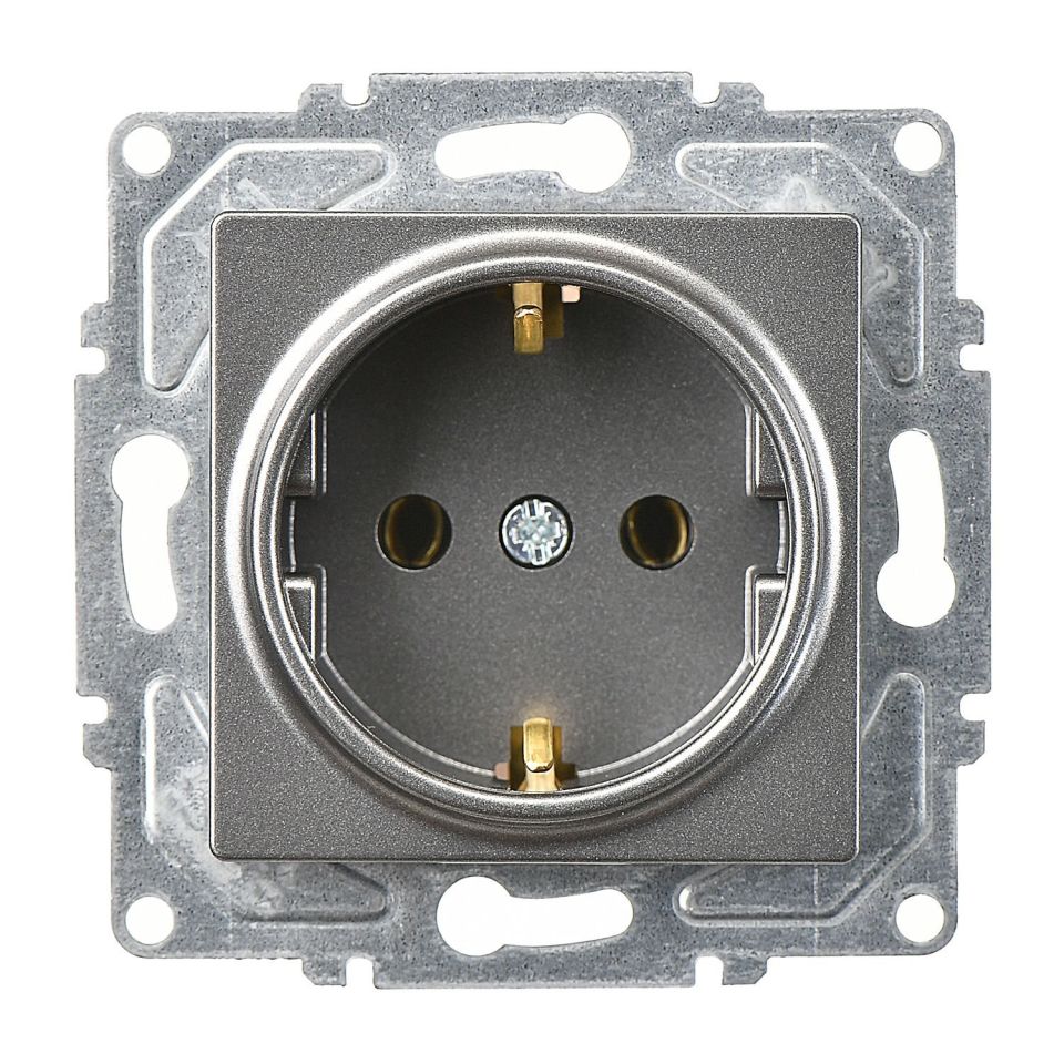 Günsan Eqona Füme Topraklı Priz- 16A 250V - Klipsli