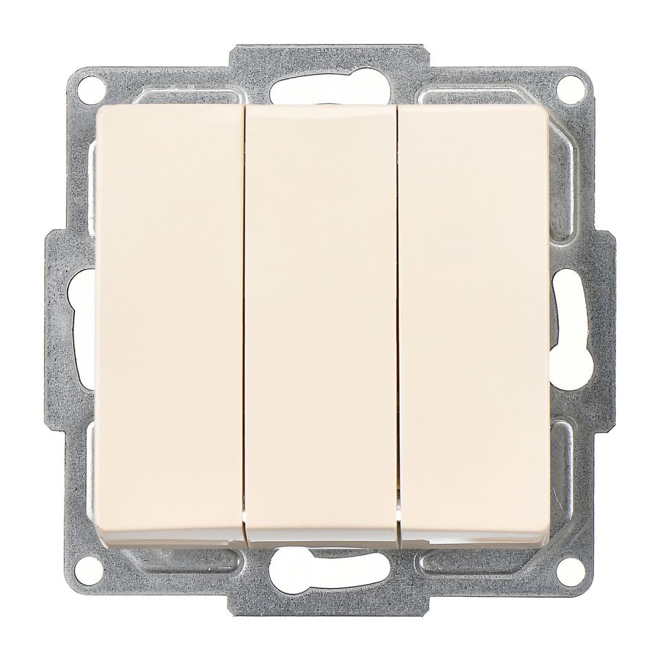 Günsan Visage Krem Vidalı Üçlü Anahtar 10AX 250V