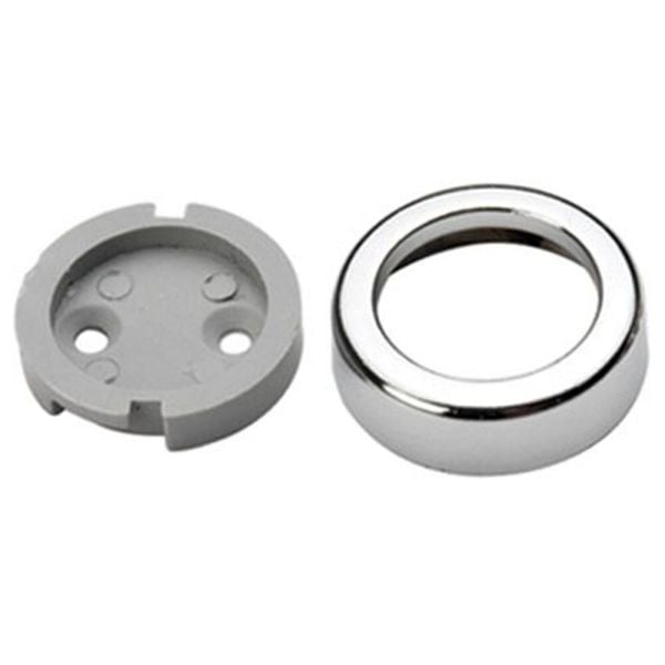 Metal Kapaklı Askı Flanşı Plastik Taban Q 25 ( 2 Adet ) Dolap İçi Düzenleyiciler Beyaz Kapaklı