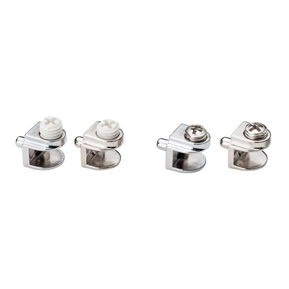 Cam Raf Tutucu Pimli Nikel 5 Mm Plastik Vidalı ( 5 Adet )