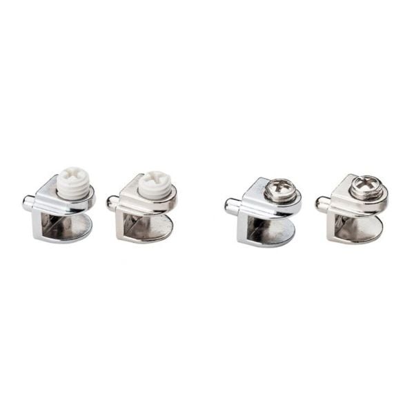 Cam Raf Tutucu Pimli Nikel 5 Mm Plastik Vidalı ( 5 Adet )