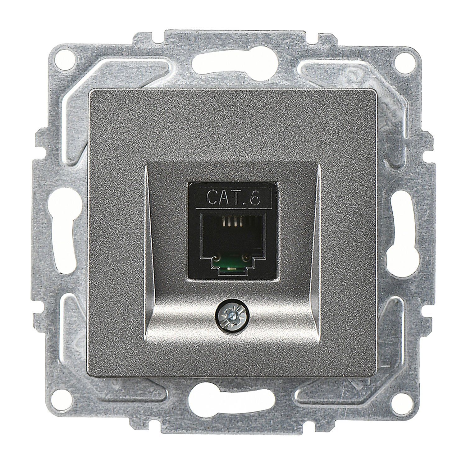 Günsan Eqona Füme Vidalı Tekli Data Prizi (RJ45 Cat6)