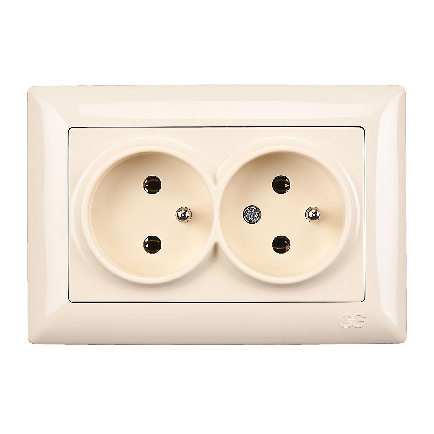 Günsan Visage İkili UPS Priz Krem