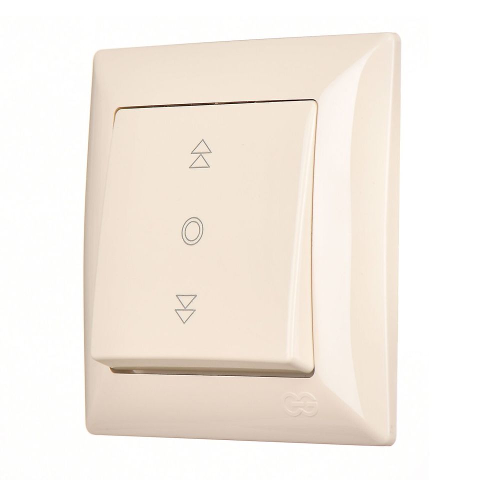 Günsan Visage Jaluzi Kumanda Anahtarı (Tek Düğmeli) Krem