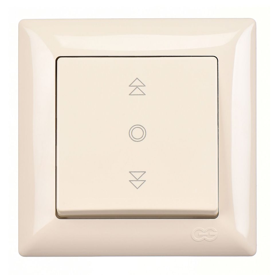 Günsan Visage Jaluzi Kumanda Anahtarı (Tek Düğmeli) Krem