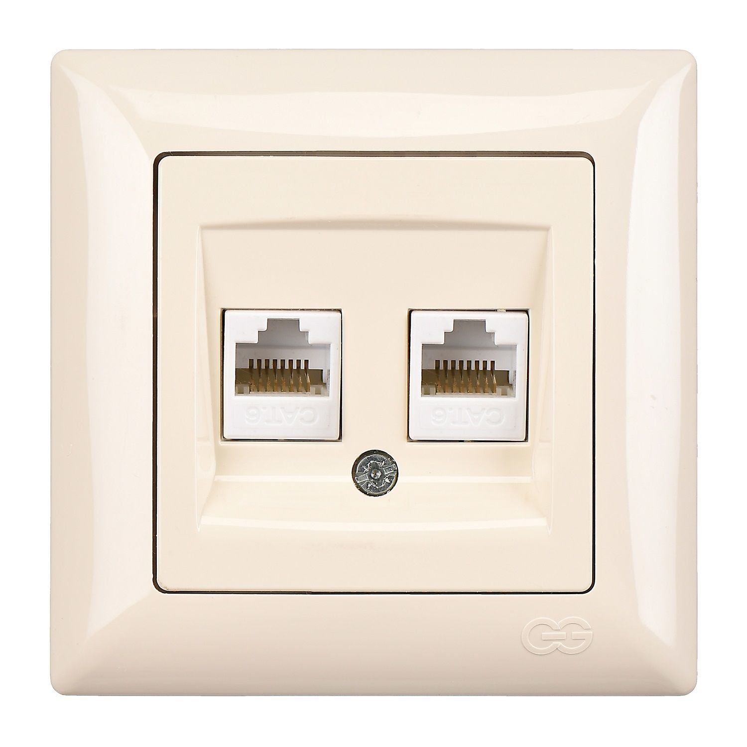 Günsan Visage İkili Data Prizi (2 x RJ45 Cat6) Krem