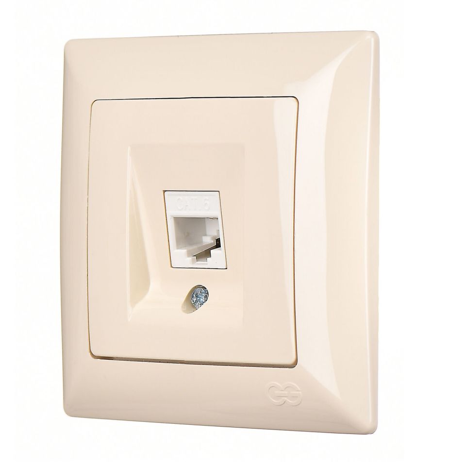 Günsan Visage Tekli Data Prizi (RJ45 Cat6) Krem