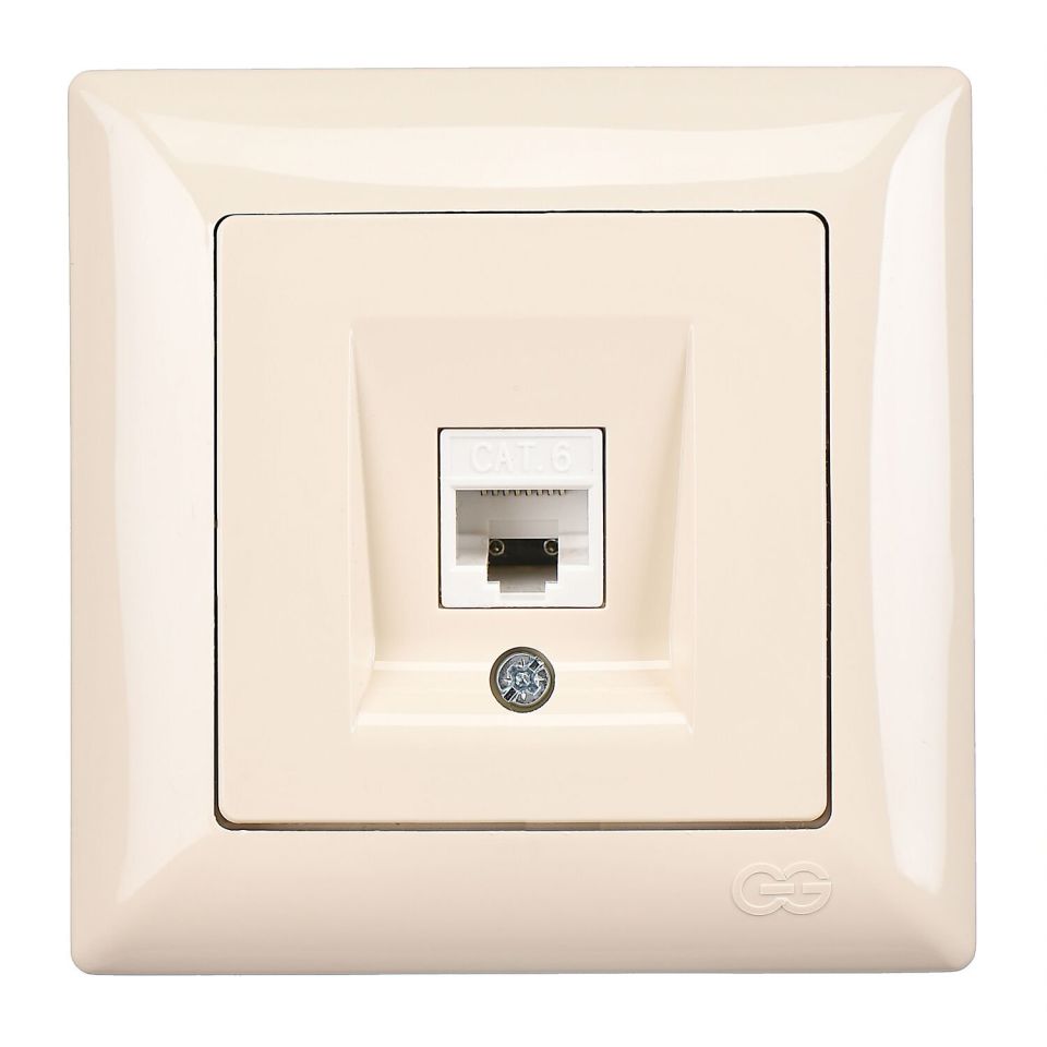 Günsan Visage Tekli Data Prizi (RJ45 Cat6) Krem
