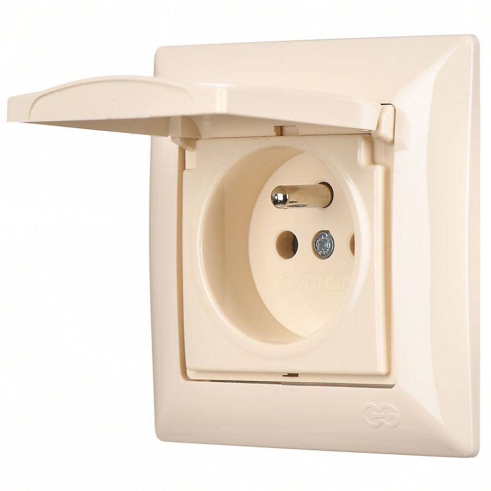 Günsan Visage Kapaklı UPS Priz Krem