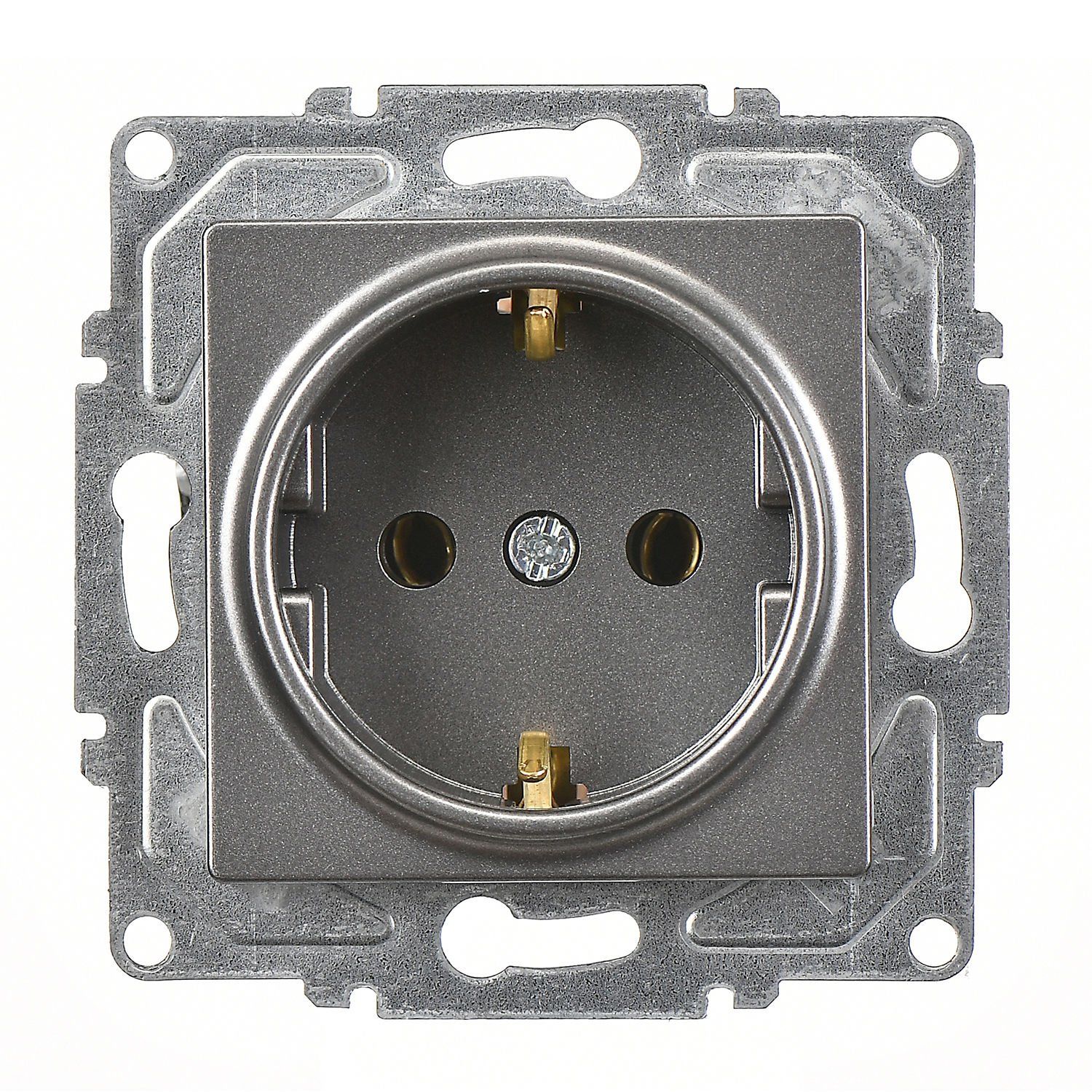 Günsan Eqona Füme Topraklı Priz- 16A 250V - Vidalı