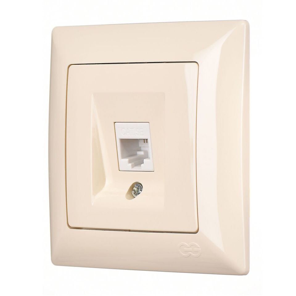 Günsan Visage Tekli Data Prizi (RJ45 Cat5E) Krem