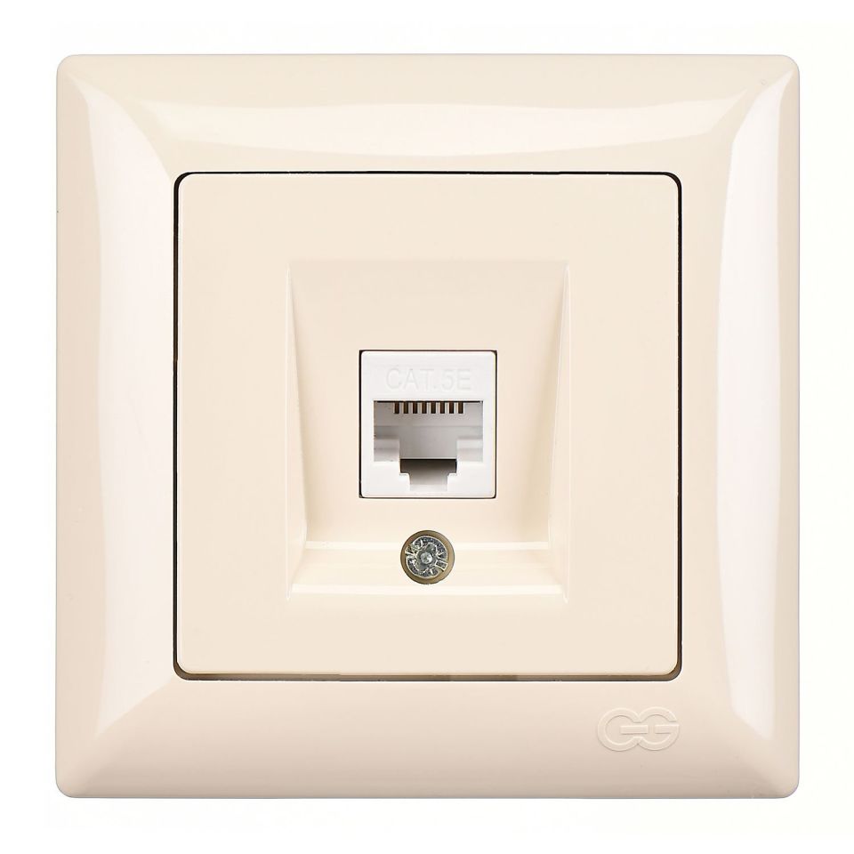 Günsan Visage Tekli Data Prizi (RJ45 Cat5E) Krem