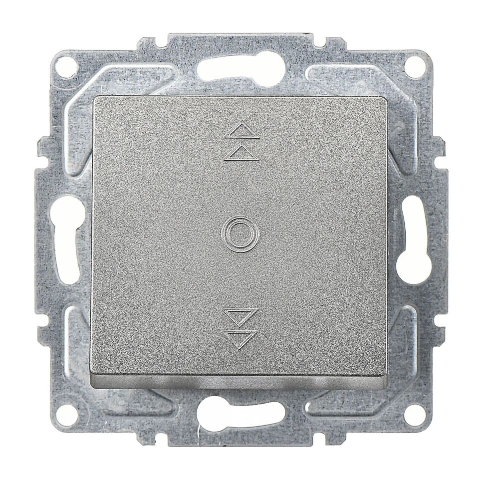 Günsan Eqona Füme Vidalı Jaluzi Kumanda Anahtarı - Tek Düğmeli 10AX 250V