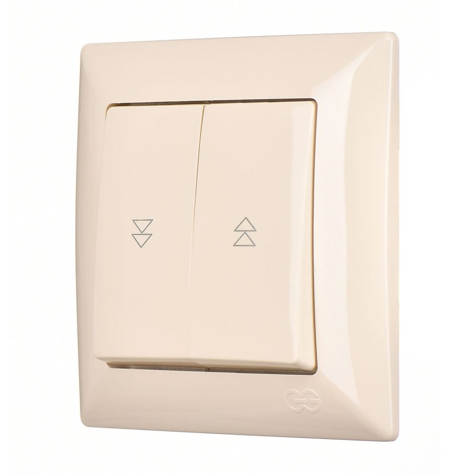 Günsan Visage Jaluzi Kumanda Anahtarı (İki Düğmeli) Krem