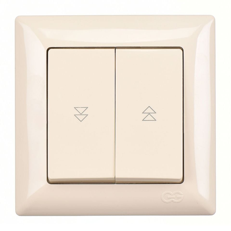 Günsan Visage Jaluzi Kumanda Anahtarı (İki Düğmeli) Krem