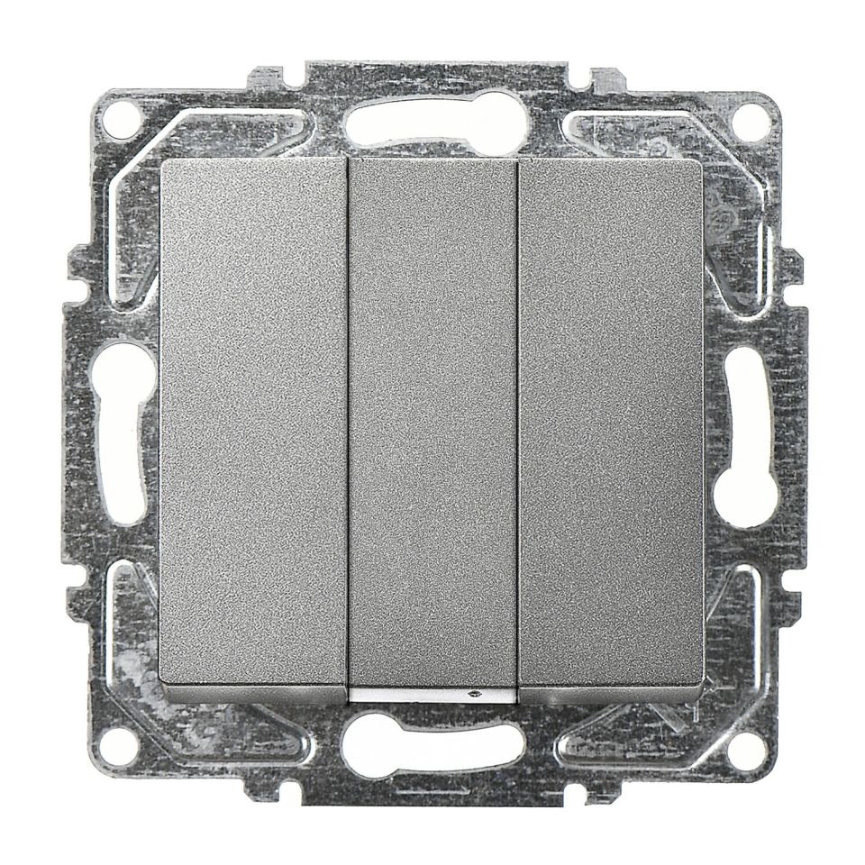 Günsan Eqona Füme Vidalı Üçlü Anahtar 10AX 250V