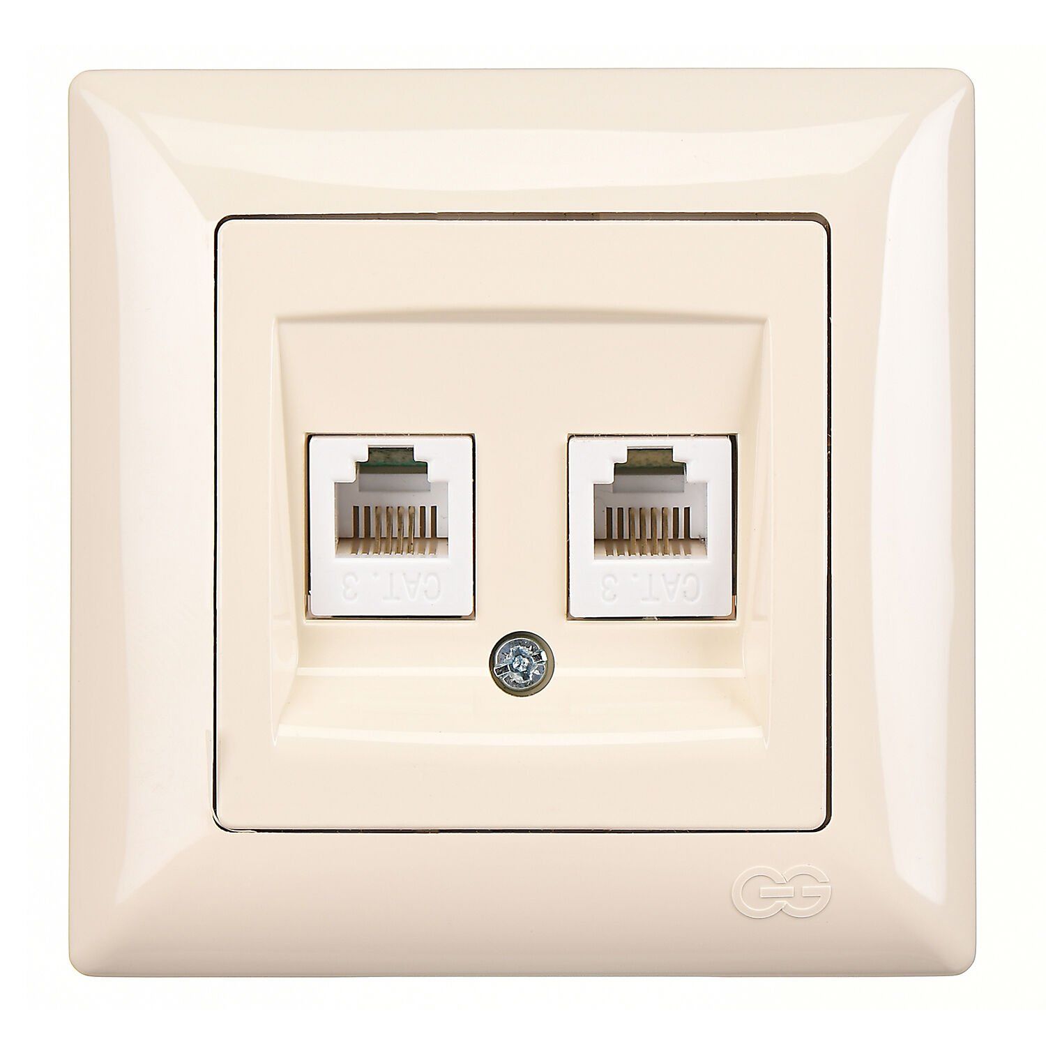 Günsan Visage İkili Nümeris Telefon Prizi (2 x Cat3) Krem