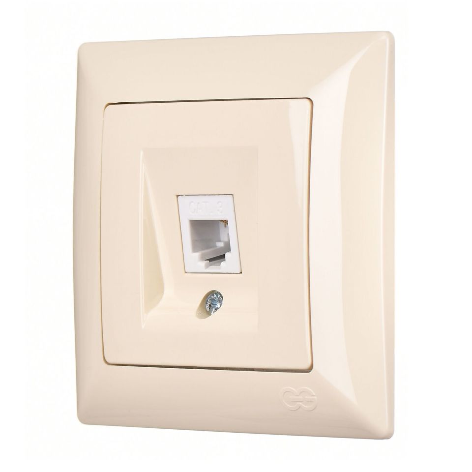 Günsan Visage Nümeris Telefon Prizi (Cat3) Krem