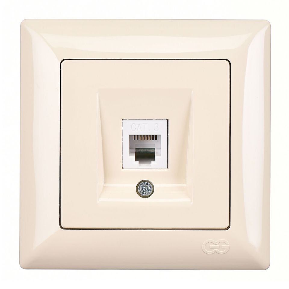 Günsan Visage Nümeris Telefon Prizi (Cat3) Krem