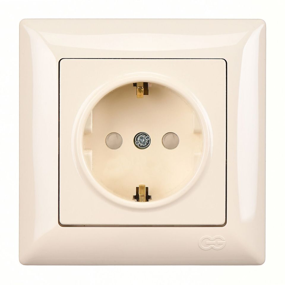 Günsan Visage Çocuk Korumalı Topraklı Priz Krem