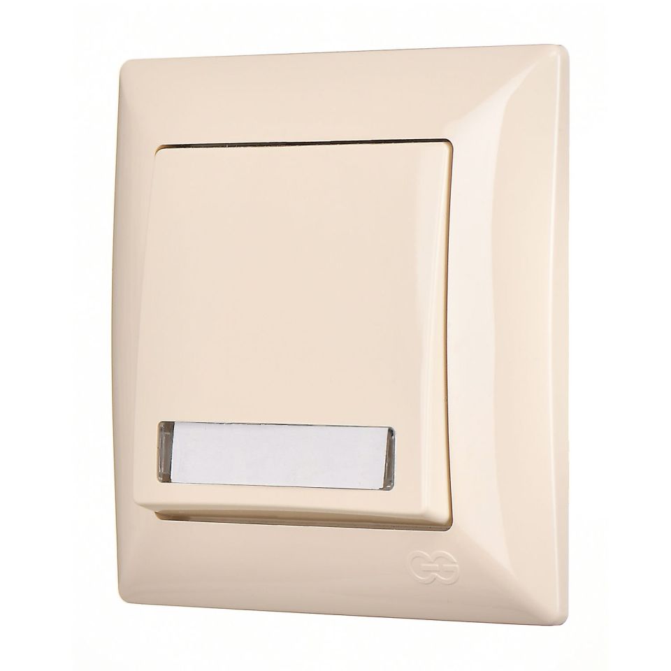 Günsan Visage Işıklı Etiketli Zil Butonu 12V Krem