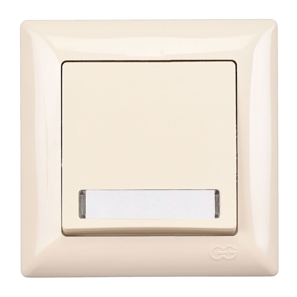 Günsan Visage Işıklı Etiketli Zil Butonu 12V Krem