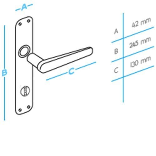 DOĞANLAR DİLARA SATEN NİKEL AYNALI WC KAPI KOLU
